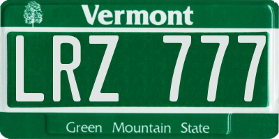 VT license plate LRZ777