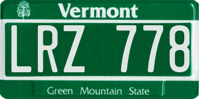 VT license plate LRZ778