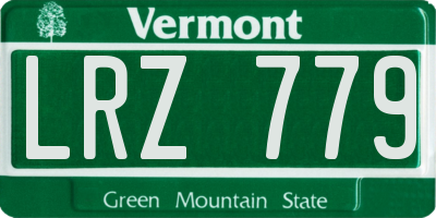 VT license plate LRZ779