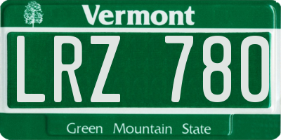 VT license plate LRZ780