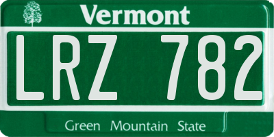 VT license plate LRZ782