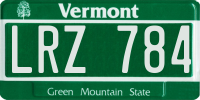 VT license plate LRZ784