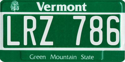 VT license plate LRZ786