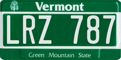 VT license plate LRZ787