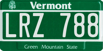 VT license plate LRZ788
