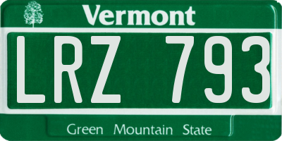 VT license plate LRZ793