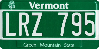 VT license plate LRZ795