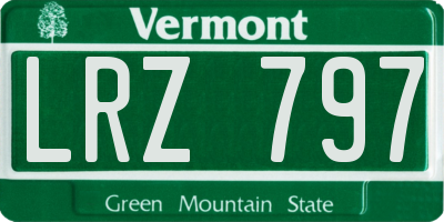 VT license plate LRZ797