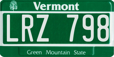 VT license plate LRZ798