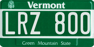 VT license plate LRZ800