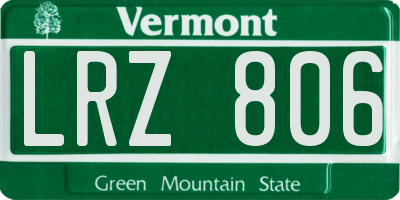 VT license plate LRZ806