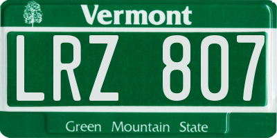 VT license plate LRZ807