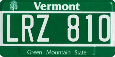 VT license plate LRZ810
