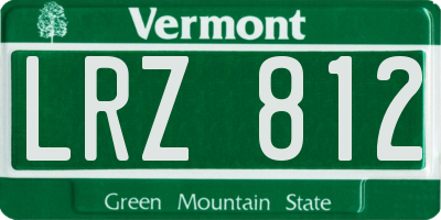 VT license plate LRZ812