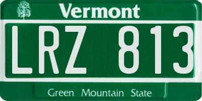 VT license plate LRZ813