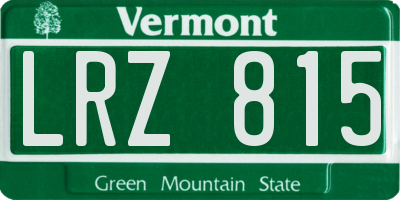 VT license plate LRZ815