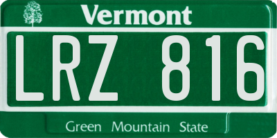 VT license plate LRZ816