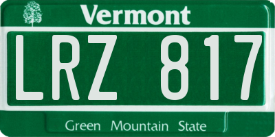 VT license plate LRZ817