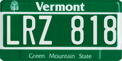 VT license plate LRZ818