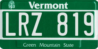 VT license plate LRZ819