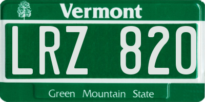 VT license plate LRZ820