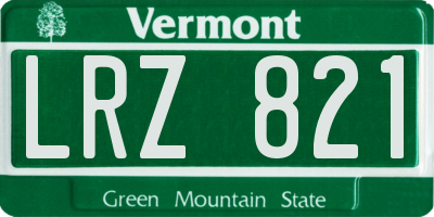 VT license plate LRZ821