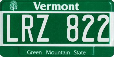 VT license plate LRZ822