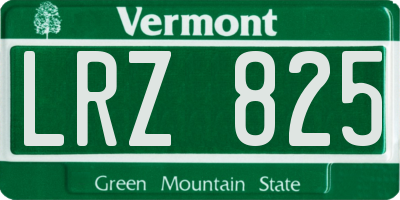 VT license plate LRZ825