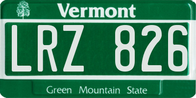 VT license plate LRZ826