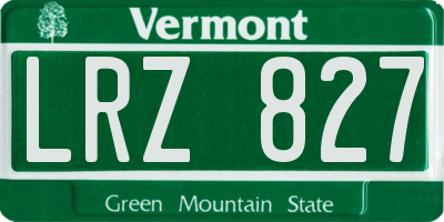 VT license plate LRZ827