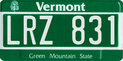 VT license plate LRZ831