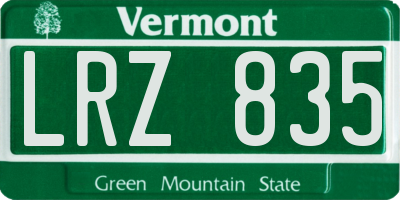 VT license plate LRZ835