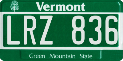 VT license plate LRZ836