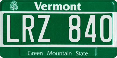 VT license plate LRZ840