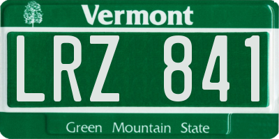 VT license plate LRZ841