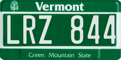 VT license plate LRZ844