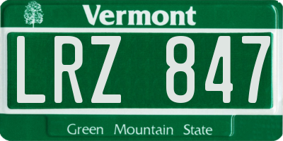 VT license plate LRZ847