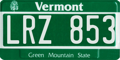 VT license plate LRZ853