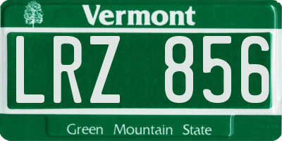 VT license plate LRZ856