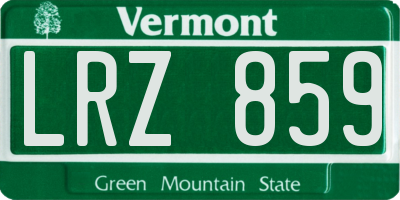 VT license plate LRZ859
