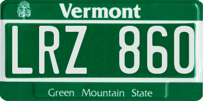 VT license plate LRZ860