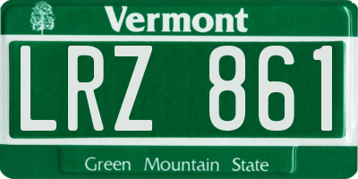 VT license plate LRZ861