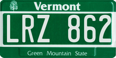 VT license plate LRZ862