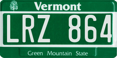 VT license plate LRZ864