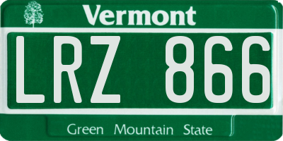 VT license plate LRZ866