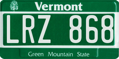 VT license plate LRZ868