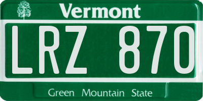 VT license plate LRZ870