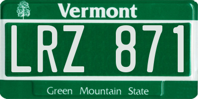 VT license plate LRZ871