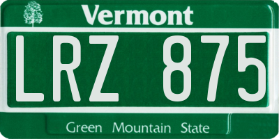VT license plate LRZ875
