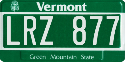 VT license plate LRZ877